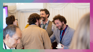 people chatting and having fun at Genetic Alliance UK's Rare Disease Day event