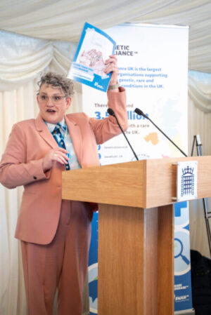 Ashley Dalton, Parliamentary Under-Secretary (Department of Health and Social Care), launches the 2025 Rare Diseases Action Plan for England at Genetic Alliance UK'S Rare Disease Day Parliamentary Reception in Westminster